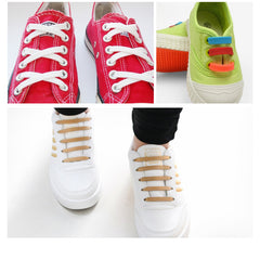 12pcs Silicone No-Tie Shoelaces for Sneakers