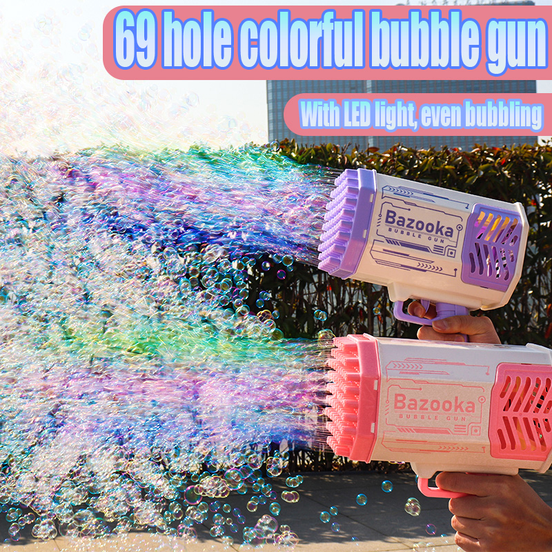 69-Hole Bubble Gun Rocket with Lights