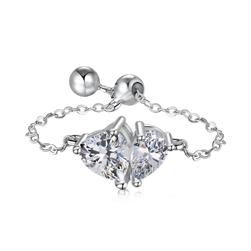 Elegant Sterling Silver All-Match Prism Design Ring