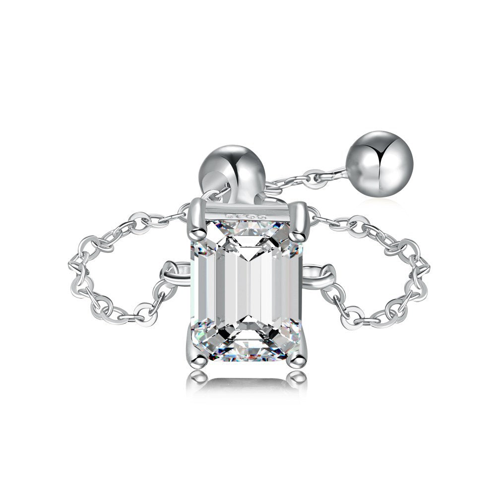 Elegant Sterling Silver All-Match Prism Design Ring