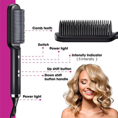 2-In-1 Hair Straightener & Curler with Negative Ion Technology